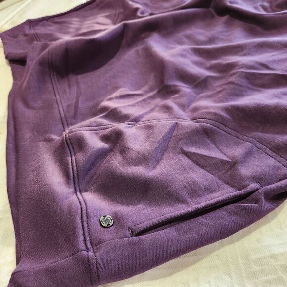 Gaiam Hoodie Sweatshirt For Women Size XXL Purple Vneck Pockets B1 - Picture 8 of 15